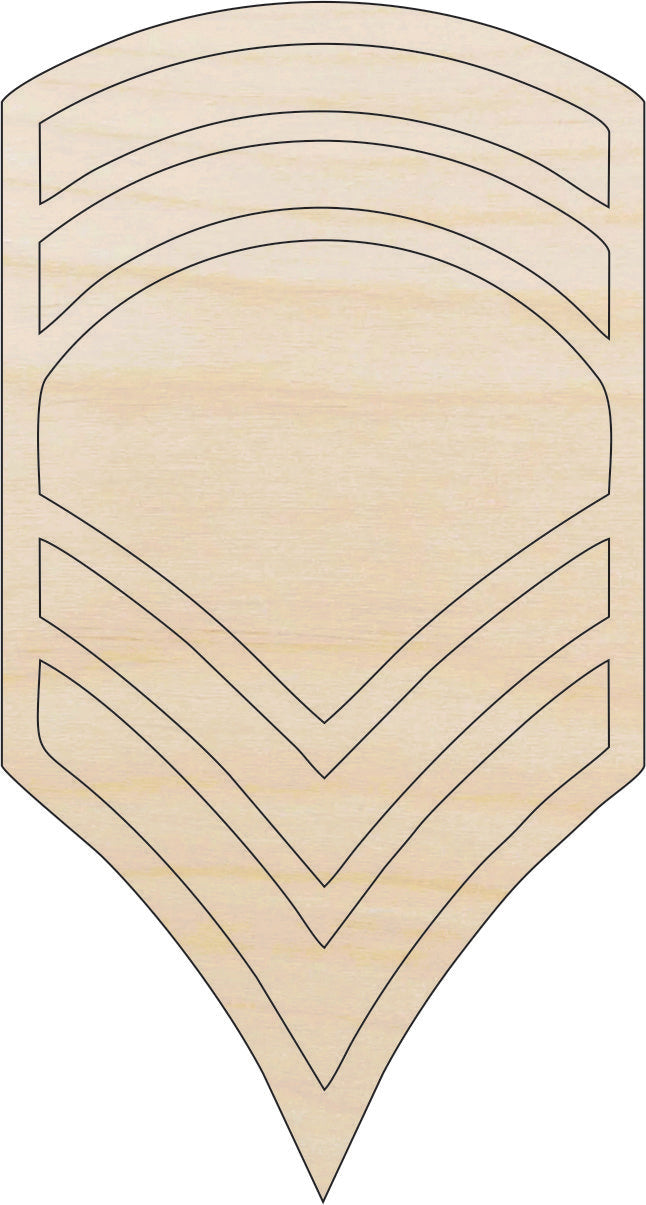 Badge Patch - Laser Cut Out Unfinished Wood Craft Shape BDG29 Badge Patch - Laser Cut Out Unfinished Wood Craft Shape BDG29