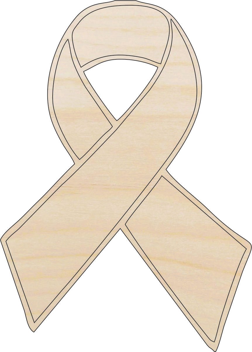 Ribbon Badge Wood Craft Shape – Laser Cut Baltic Birch Unfinished DIY Wood Art Supplies BDG3 - The Wood Shape Store