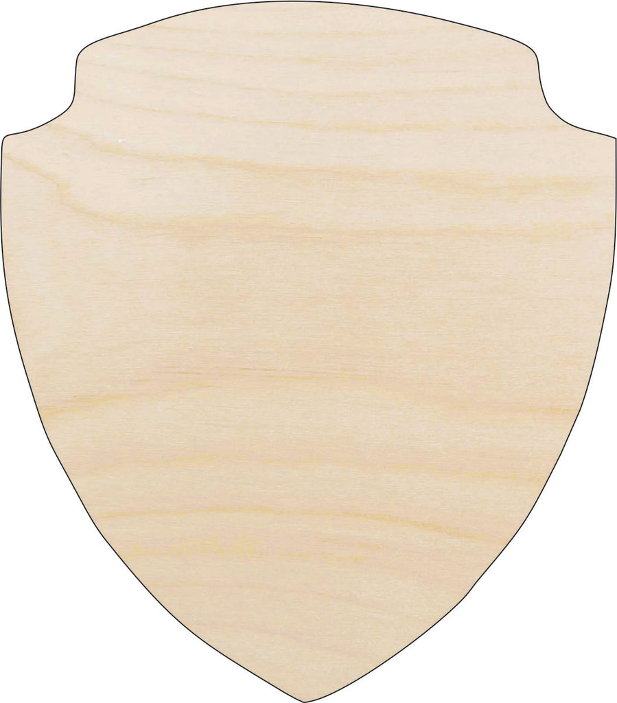 Badge Shield - Laser Cut Out Unfinished Wood Craft Shape BDG7