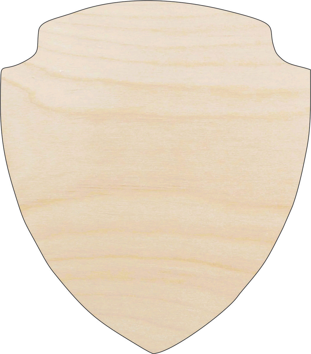 Badge Shield - Laser Cut Out Unfinished Wood Craft Shape BDG7 Badge Shield - Laser Cut Out Unfinished Wood Craft Shape BDG7