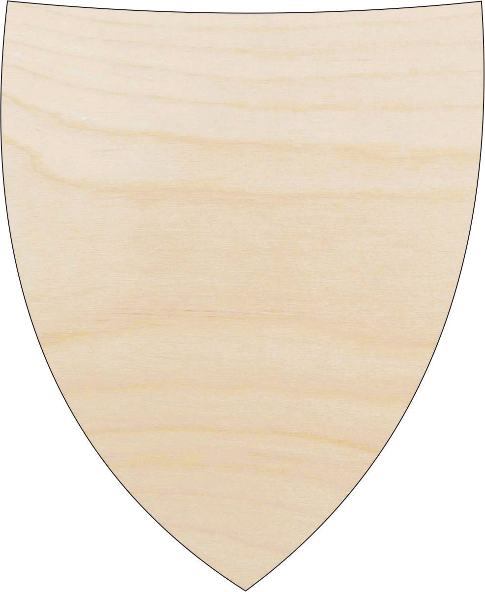 Badge Shield Wood Craft Shape – Laser Cut Baltic Birch Unfinished DIY Wood Art Supplies BDG9 - The Wood Shape Store