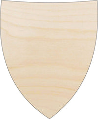 Badge Shield Wood Craft Shape – Laser Cut Baltic Birch Unfinished DIY Wood Art Supplies BDG9 - The Wood Shape Store