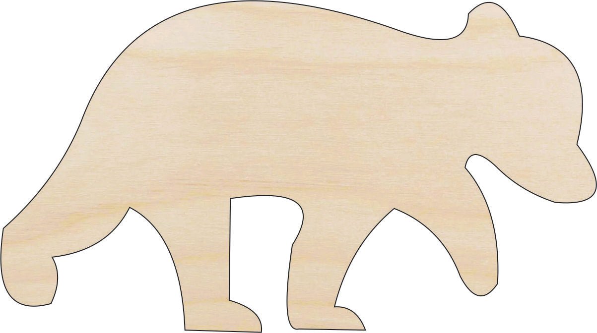 Bear Wood Craft Shape – Laser Cut Baltic Birch Unfinished DIY Wood Art Supplies BER16 - The Wood Shape Store