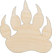 Paw Print Wood Craft Shape - Laser Cut Baltic Birch Unfinished DIY Wood Art Supplies BER19 - The Wood Shape Store