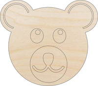 Bear Wood Craft Shape – Laser Cut Baltic Birch Unfinished DIY Wood Art Supplies BER2 - The Wood Shape Store