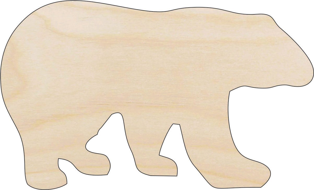 Bear Wood Craft Shape – Laser Cut Baltic Birch Unfinished DIY Wood Art Supplies BER32 - The Wood Shape Store
