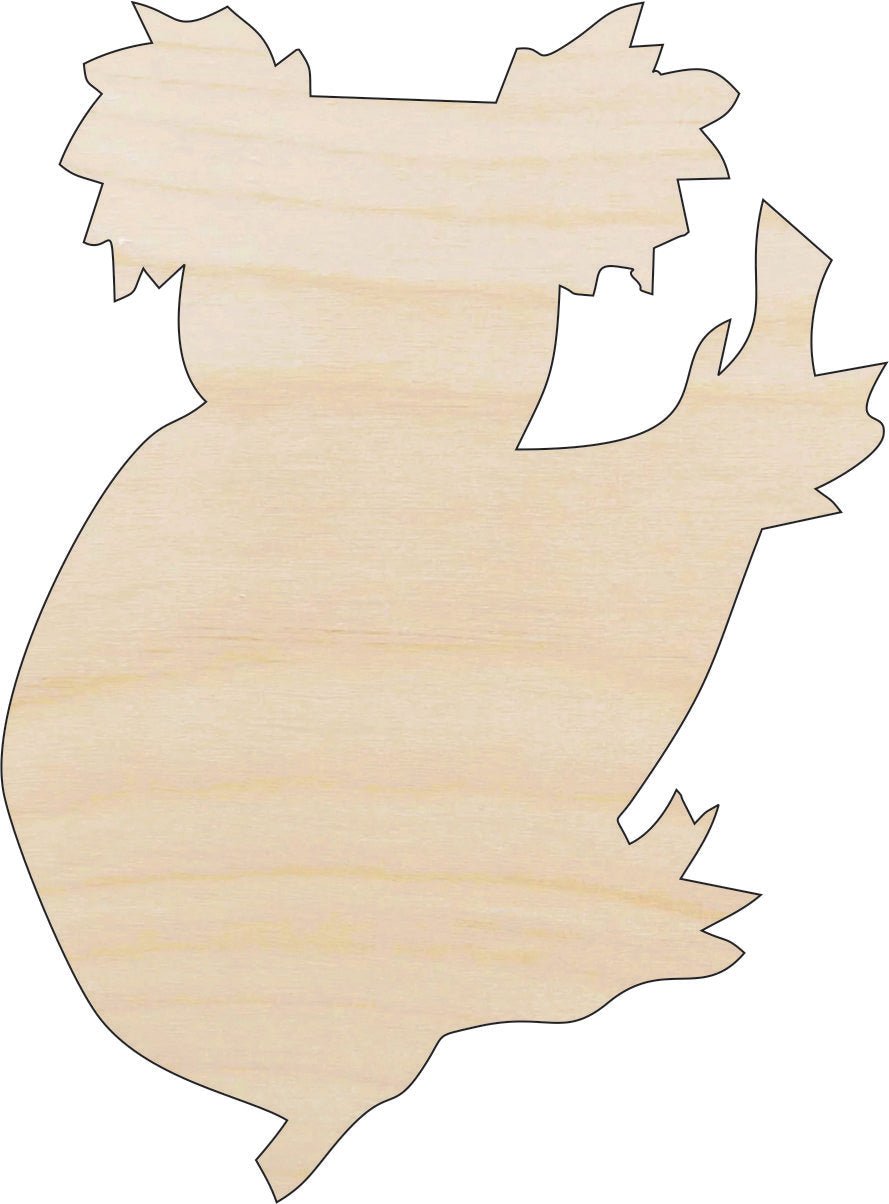 Koala Bear Wood Craft Shape – Laser Cut Baltic Birch Unfinished DIY Wood Art Supplies BER33 - The Wood Shape Store