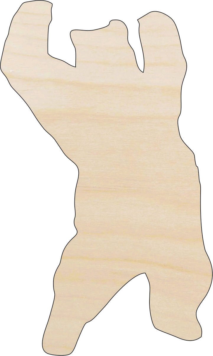 Bear Wood Craft Shape – Laser Cut Baltic Birch Unfinished DIY Wood Art Supplies BER34 - The Wood Shape Store