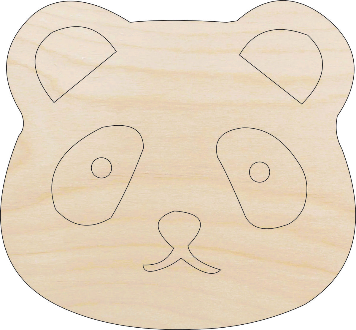 Bear Panda - Laser Cut Out Unfinished Wood Craft Shape BER37 Bear Panda - Laser Cut Out Unfinished Wood Craft Shape BER37