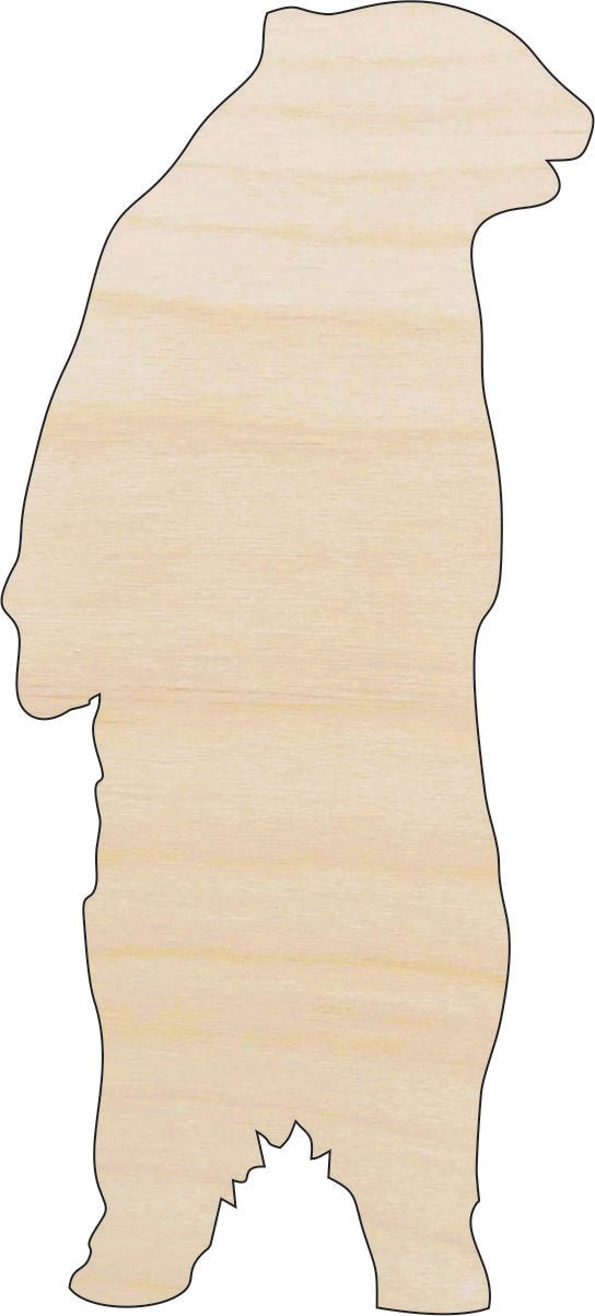 Bear Wood Craft Shape – Laser Cut Baltic Birch Unfinished DIY Wood Art Supplies BER38 - The Wood Shape Store