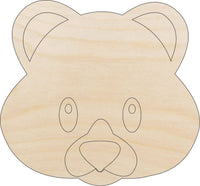 Bear Wood Craft Shape – Laser Cut Baltic Birch Unfinished DIY Wood Art Supplies BER3 - The Wood Shape Store
