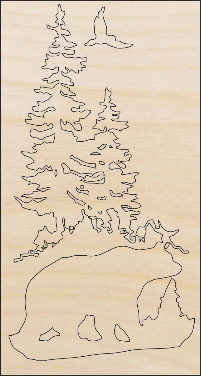 Bear Wood Craft Shape – Laser Cut Baltic Birch Unfinished DIY Wood Art Supplies BER40 - The Wood Shape Store