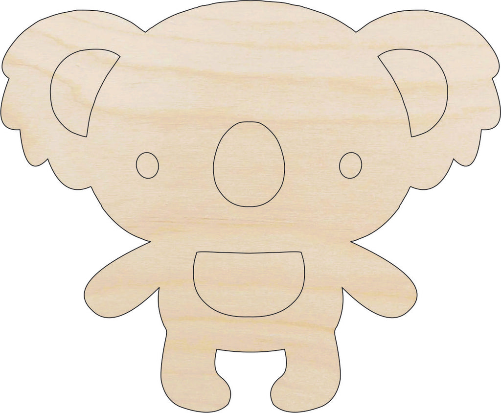 Bear Koala - Laser Cut Out Unfinished Wood Craft Shape BER42