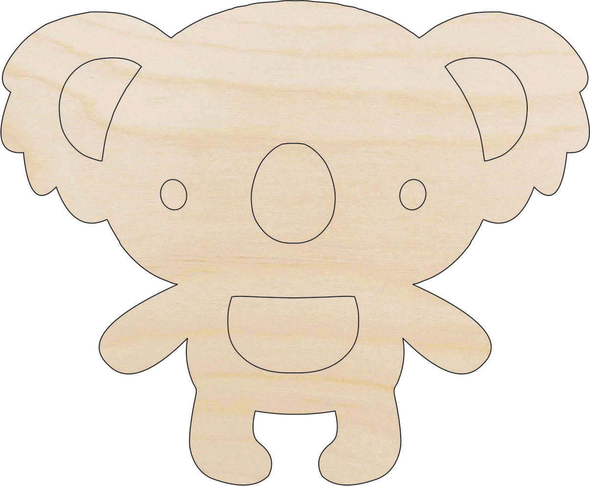 Bear Koala - Laser Cut Out Unfinished Wood Craft Shape BER42 Bear Koala - Laser Cut Out Unfinished Wood Craft Shape BER42
