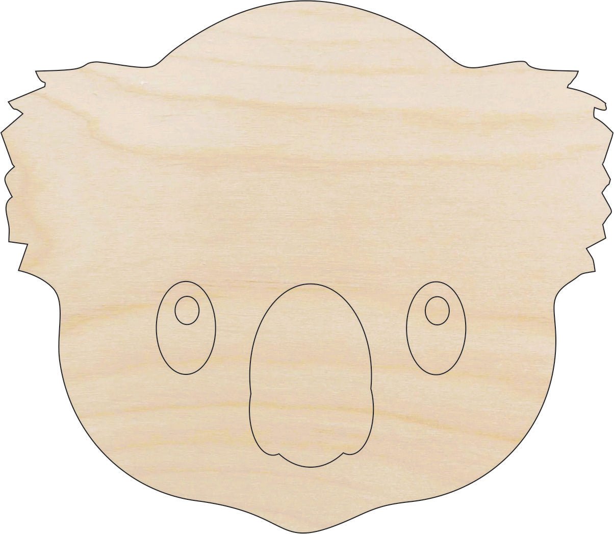 Koala Bear Wood Craft Shape – Laser Cut Baltic Birch Unfinished DIY Wood Art Supplies BER4 - The Wood Shape Store