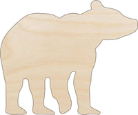 Bear Wood Craft Shape – Laser Cut Baltic Birch Unfinished DIY Wood Art Supplies BER57 - The Wood Shape Store