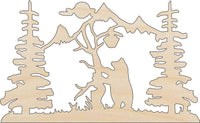 Bear Wood Craft Shape – Laser Cut Baltic Birch Unfinished DIY Art Supplies BER59 - The Wood Shape Store