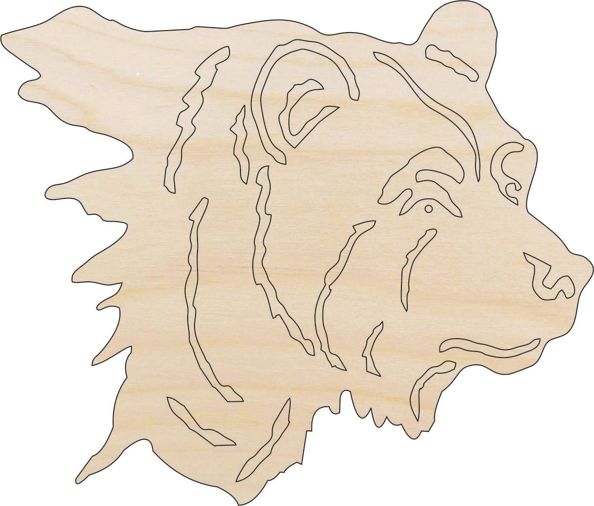 Bear Wood Craft Shape – Laser Cut Baltic Birch Unfinished DIY Wood Art Supplies BER62 - The Wood Shape Store