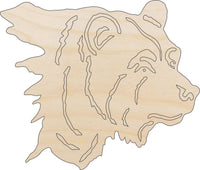 Bear Wood Craft Shape – Laser Cut Baltic Birch Unfinished DIY Wood Art Supplies BER62 - The Wood Shape Store