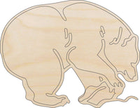 Bear Wood Craft Shape – Laser Cut Baltic Birch Unfinished DIY Wood Art Supplies BER65 - The Wood Shape Store
