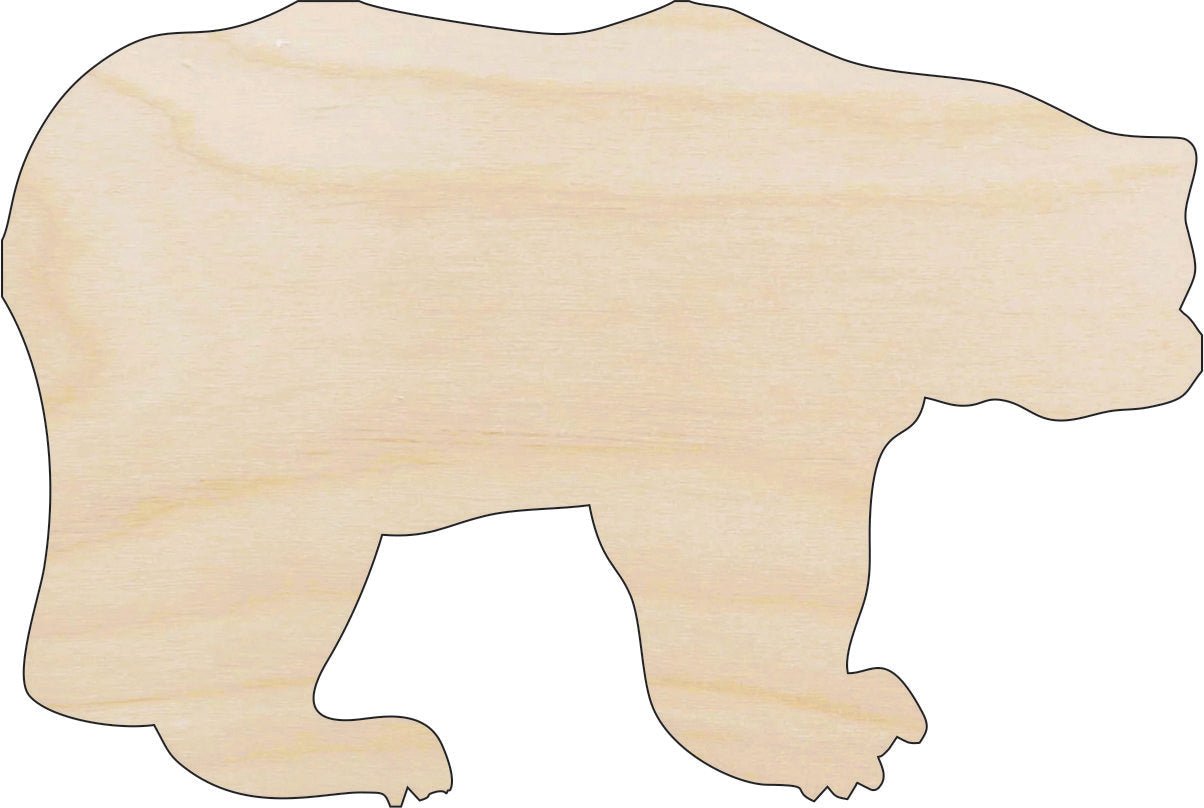 Bear Wood Craft Shape – Laser Cut Baltic Birch Unfinished DIY Wood Art Supplies BER75 - The Wood Shape Store