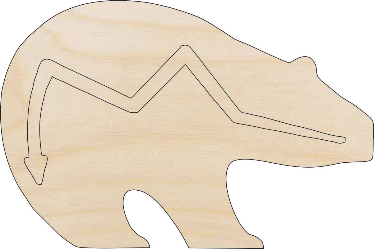 Bear Wood Craft Shape – Laser Cut Baltic Birch Unfinished DIY Wood Art Supplies BER78 - The Wood Shape Store