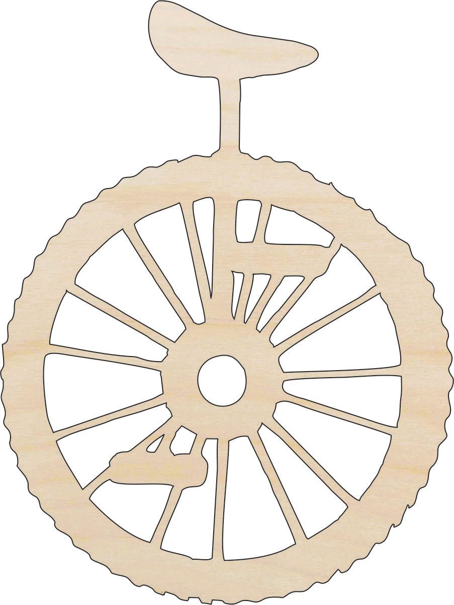 Unicycle Wood Craft Shape – Laser Cut Baltic Birch Unfinished DIY Wood Art Supplies BIK13 - The Wood Shape Store