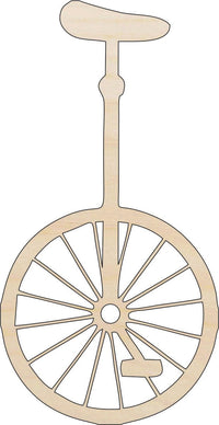 Unicycle Bicycle Wood Craft Shape – Laser Cut Baltic Birch Unfinished DIY Wood Art Supplies BIK2 - The Wood Shape Store