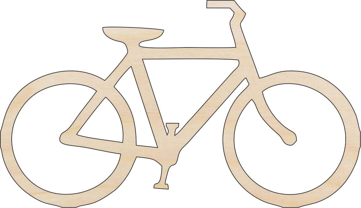 Bicycle Wood Craft Shape – Laser Cut Baltic Birch Unfinished DIY Wood Art Supplies BIK9 - The Wood Shape Store