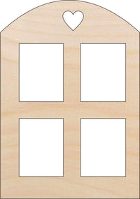 Window Wood Craft Shape – Laser Cut Baltic Birch Unfinished DIY Wood Art Supplies BLD107 - The Wood Shape Store