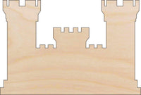 Castle Wood Craft Shape - Laser Cut Baltic Birch Unfinished DIY Wood Art Supplies BLD110 - The Wood Shape Store