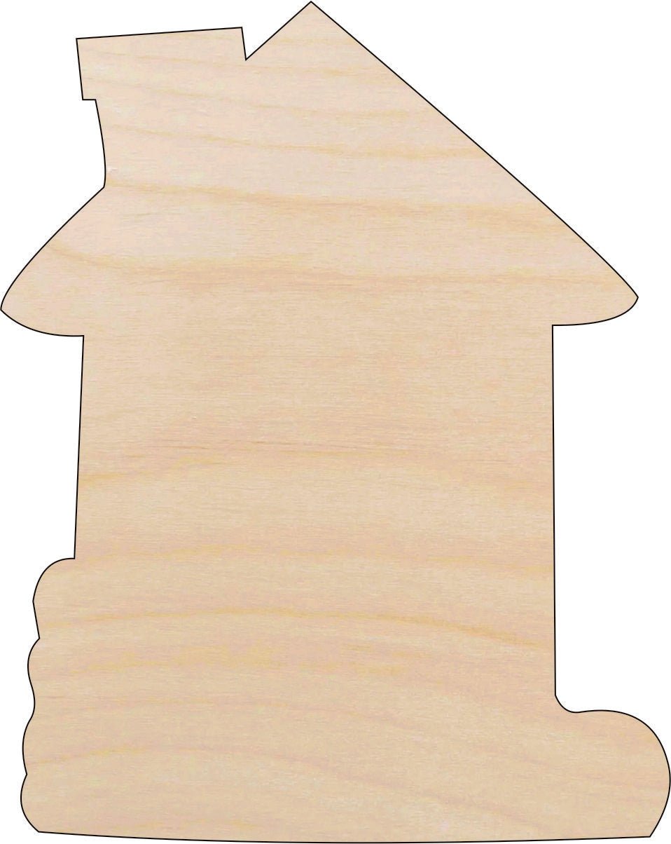 House Wood Craft Shape - Laser Cut Baltic Birch Unfinished DIY Wood Art Supplies BLD111 - The Wood Shape Store