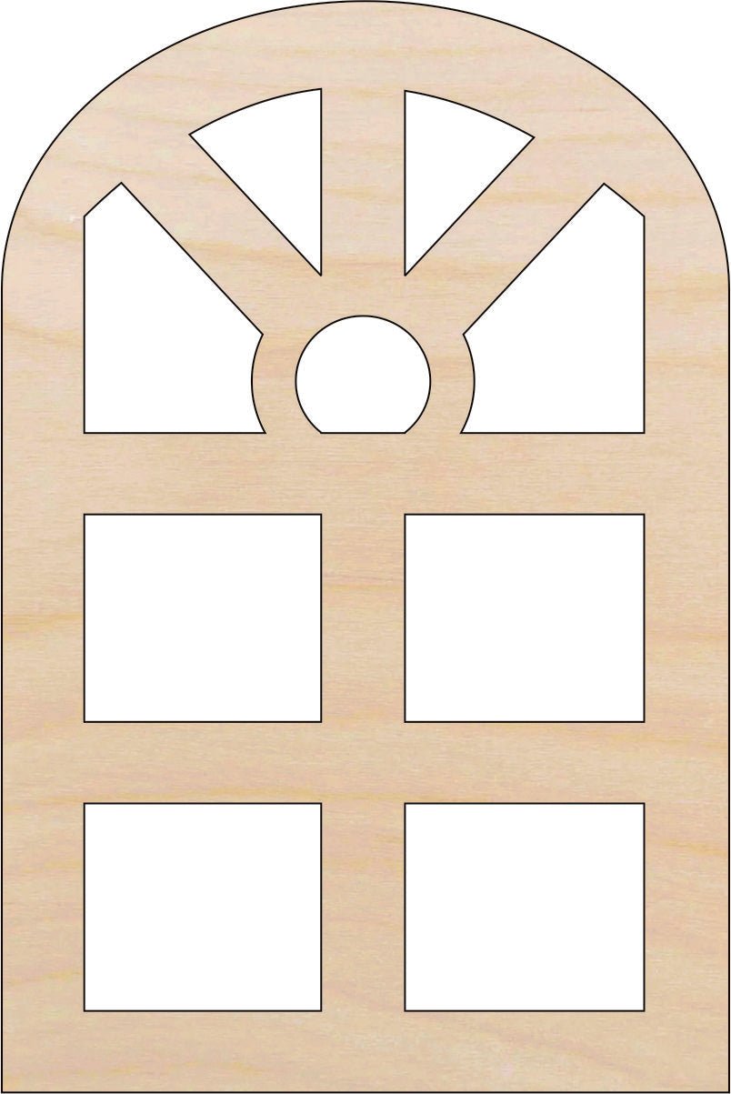 Window Wood Craft Shape - Laser Cut Baltic Birch Unfinished DIY Wood Art Supplies BLD114 - The Wood Shape Store