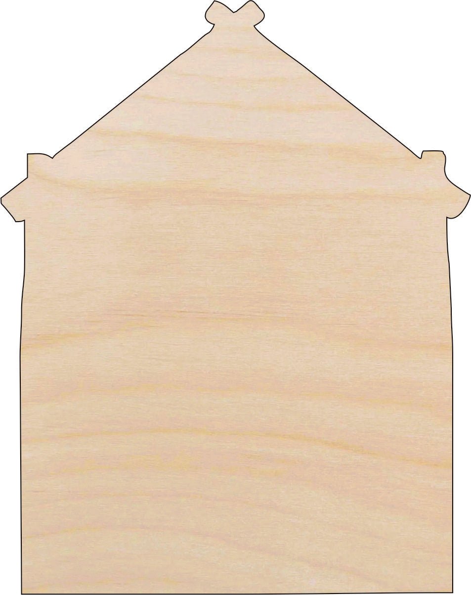 House Wood Craft Shape - Laser Cut Baltic Birch Unfinished DIY Wood Art Supplies BLD117 - The Wood Shape Store