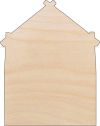 House Wood Craft Shape - Laser Cut Baltic Birch Unfinished DIY Wood Art Supplies BLD117 - The Wood Shape Store