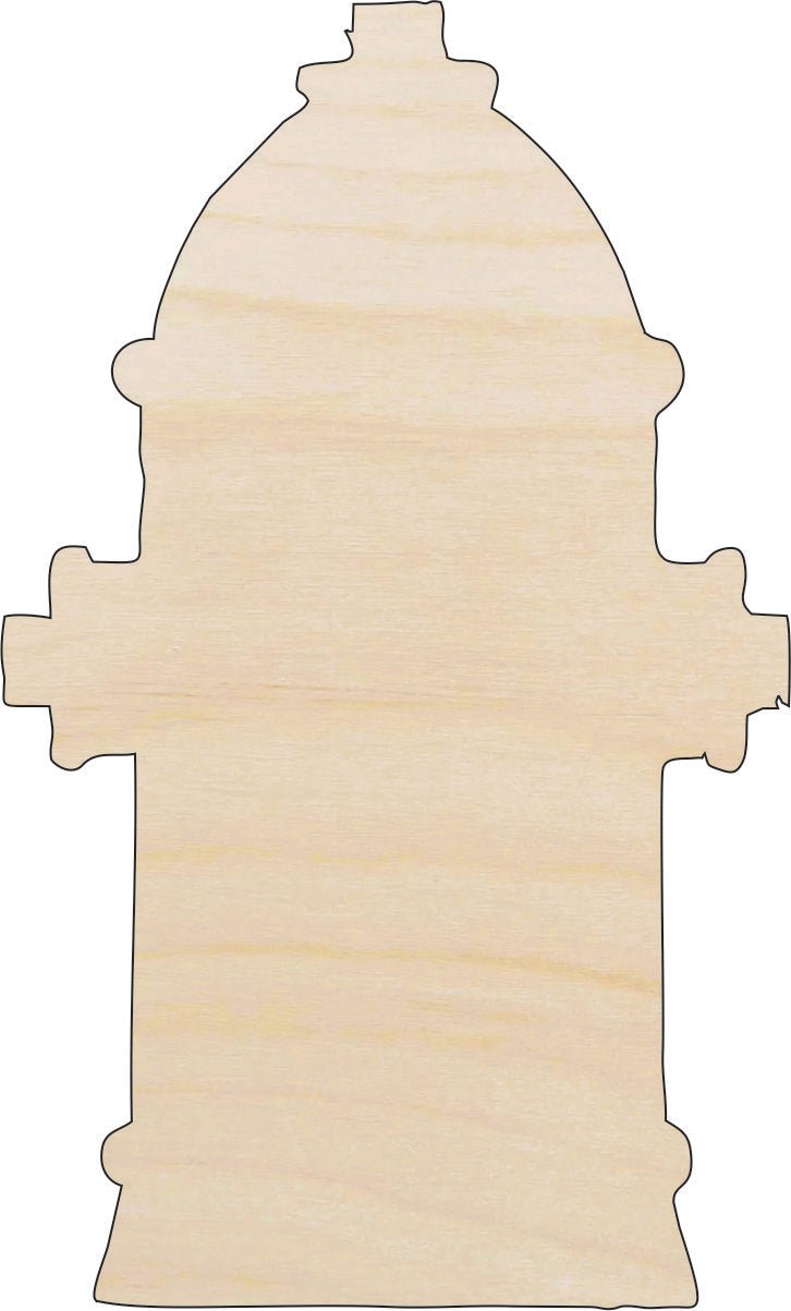 Fire Hydrant Wood Craft Shape - Laser Cut Baltic Birch Unfinished DIY Wood Art Supplies BLD12 - The Wood Shape Store