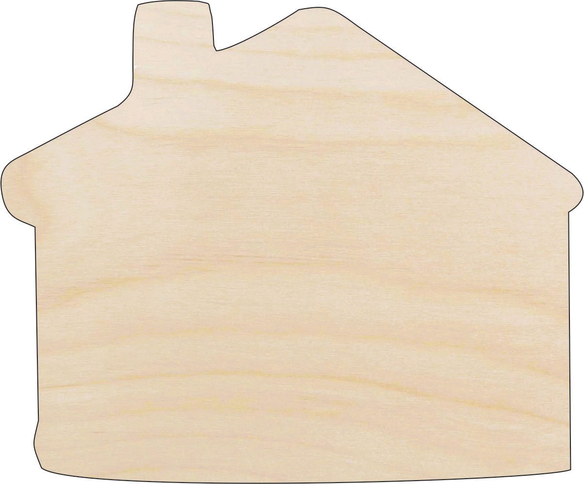 House Wood Craft Shape - Laser Cut Baltic Birch Unfinished DIY Wood Art Supplies BLD16 - The Wood Shape Store