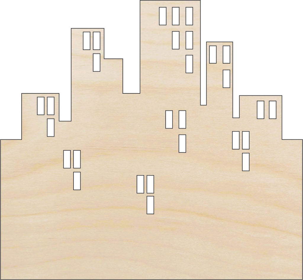 Building City  - Laser Cut Out Unfinished Wood Craft Shape BLD26