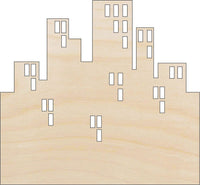 City Wood Craft Shape – Laser Cut Baltic Birch Unfinished DIY Wood Art Supplies BLD26 - The Wood Shape Store