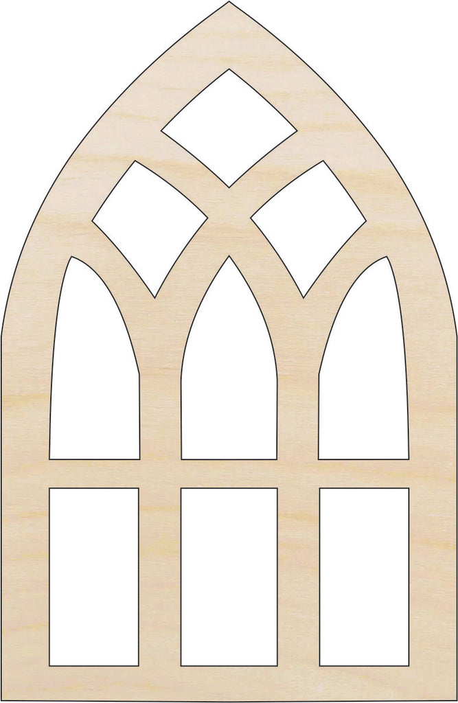 Window - Laser Cut Out Unfinished Wood Craft Shape BLD4