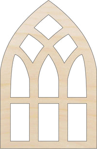 Window Wood Craft Shape - Laser Cut Baltic Birch Unfinished DIY Wood Art Supplies BLD4 - The Wood Shape Store