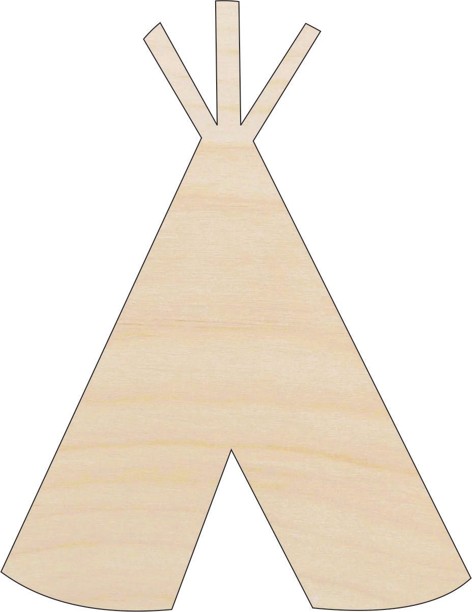 Tee Pee Wood Craft Shape - Laser Cut Baltic Birch Unfinished DIY Wood Art Supplies BLD54 - The Wood Shape Store