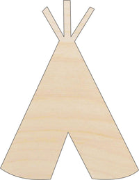 Tee Pee Wood Craft Shape - Laser Cut Baltic Birch Unfinished DIY Wood Art Supplies BLD54 - The Wood Shape Store