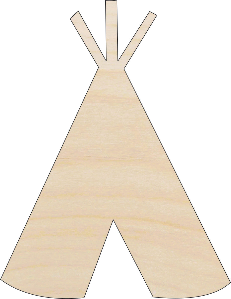Tee Pee - Laser Cut Out Unfinished Wood Craft Shape BLD54 Tee Pee - Laser Cut Out Unfinished Wood Craft Shape BLD54