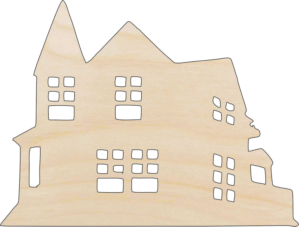 House - Laser Cut Out Unfinished Wood Craft Shape BLD65