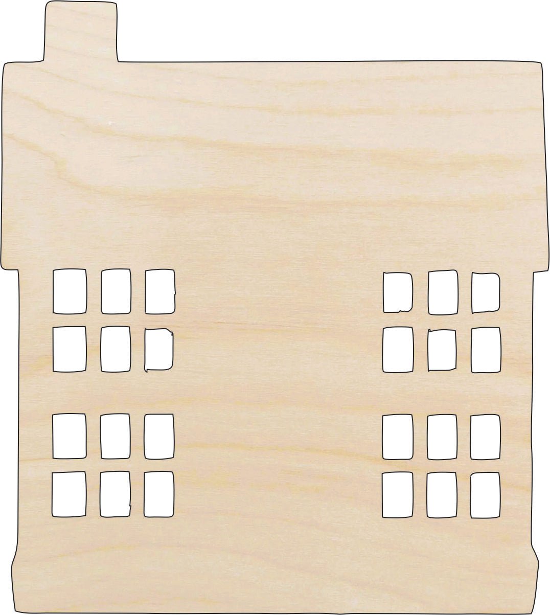 House Wood Craft Shape - Laser Cut Baltic Birch Unfinished DIY Wood Art Supplies BLD66 - The Wood Shape Store