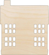 House Wood Craft Shape - Laser Cut Baltic Birch Unfinished DIY Wood Art Supplies BLD66 - The Wood Shape Store