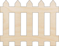 Picket Fence Wood Craft Shape - Laser Cut Baltic Birch Unfinished DIY Wood Art Supplies BLD67 - The Wood Shape Store