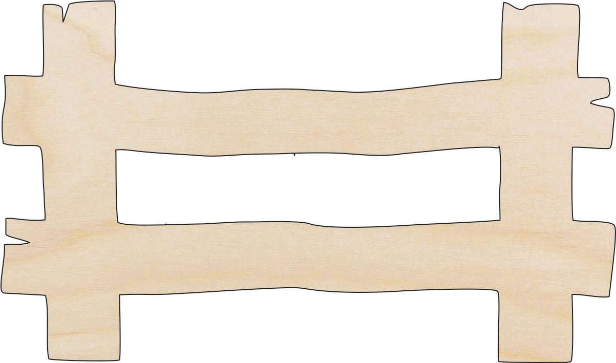 Fence Wood Craft Shape - Laser Cut Baltic Birch Unfinished DIY Wood Art Supplies BLD70 - The Wood Shape Store