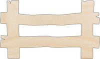 Fence Wood Craft Shape - Laser Cut Baltic Birch Unfinished DIY Wood Art Supplies BLD70 - The Wood Shape Store